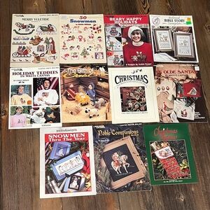 Winter Holiday Christmas Needlework Cross Stitch Crochet Waste Canvas Projects